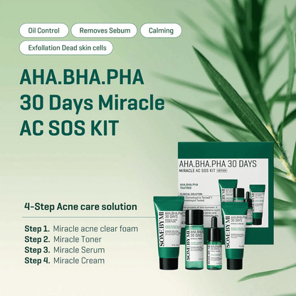 AHA BHA PHA 30 Days Miracle AC SOS Kit [4pcs]