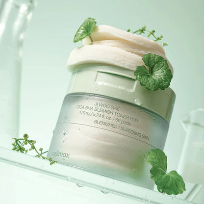 Ji Woo Gae Cica BHA Blemish Toner Pad [60 pcs]