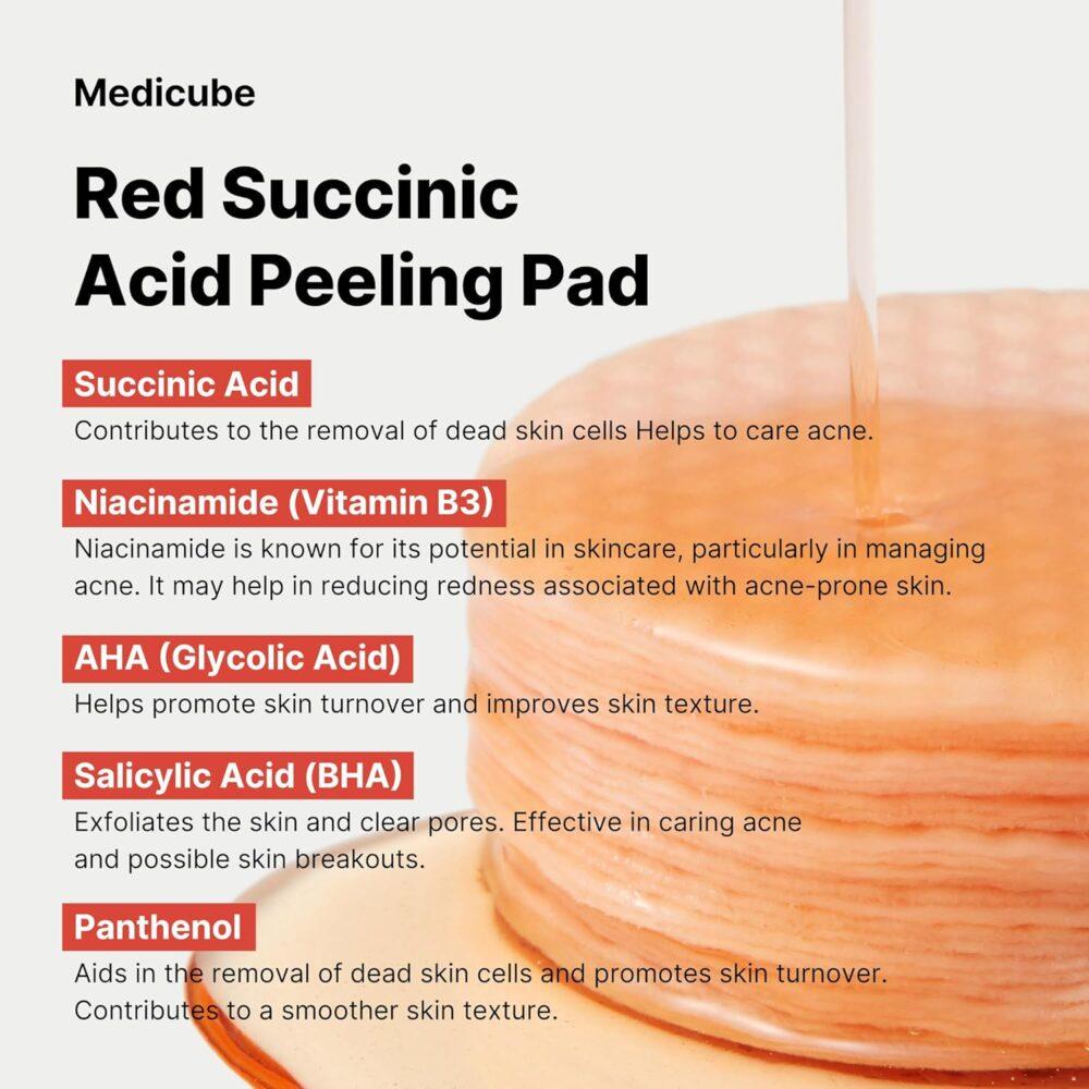 Red Succinic Acid Peeling Pad [70ea]