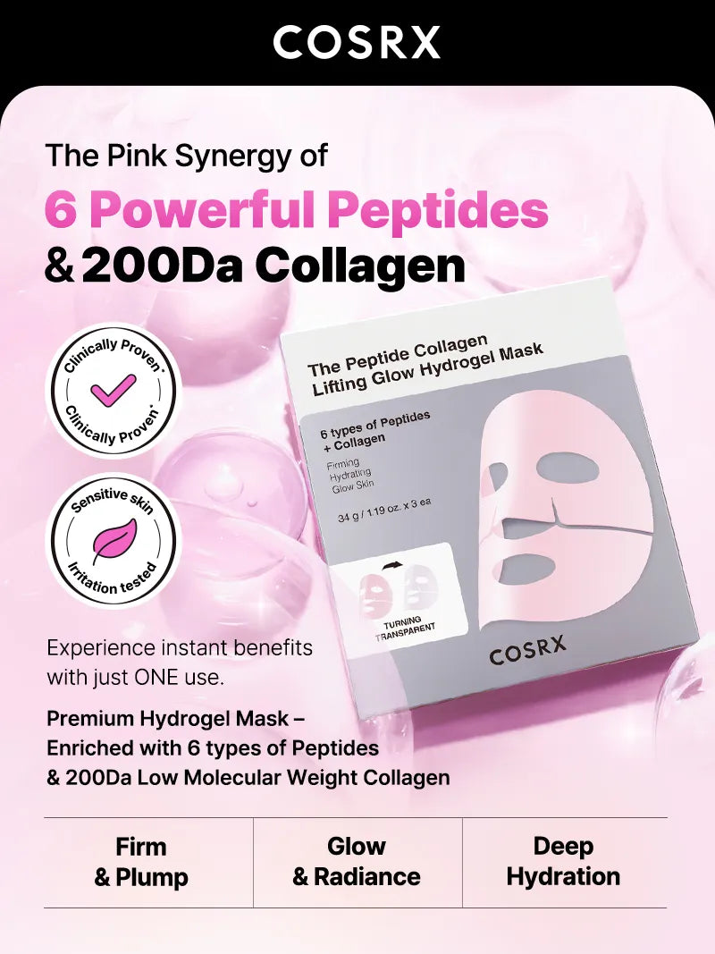 The Peptide Collagen Lifting Glow Hydrogel Mask [1pcs]